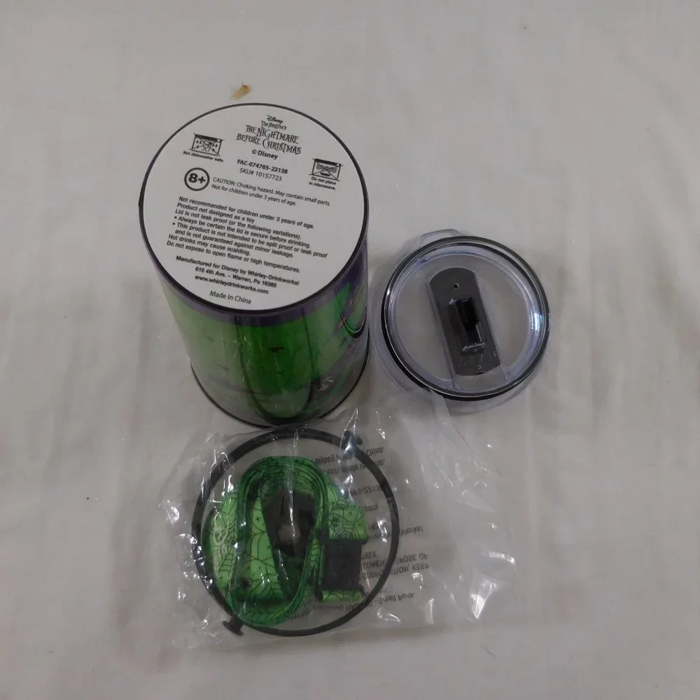 Disney Parks 2022  Oogie Boogie Stainless Steel Tumbler with Sealed Lanyard Hold